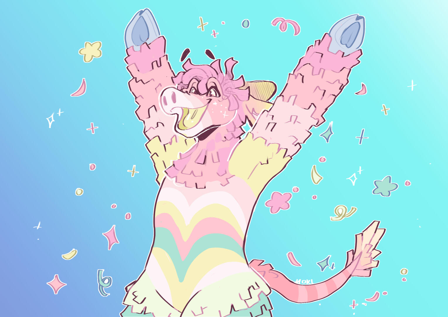 Halfbody commission for a client, created in Clip Stuio Paint